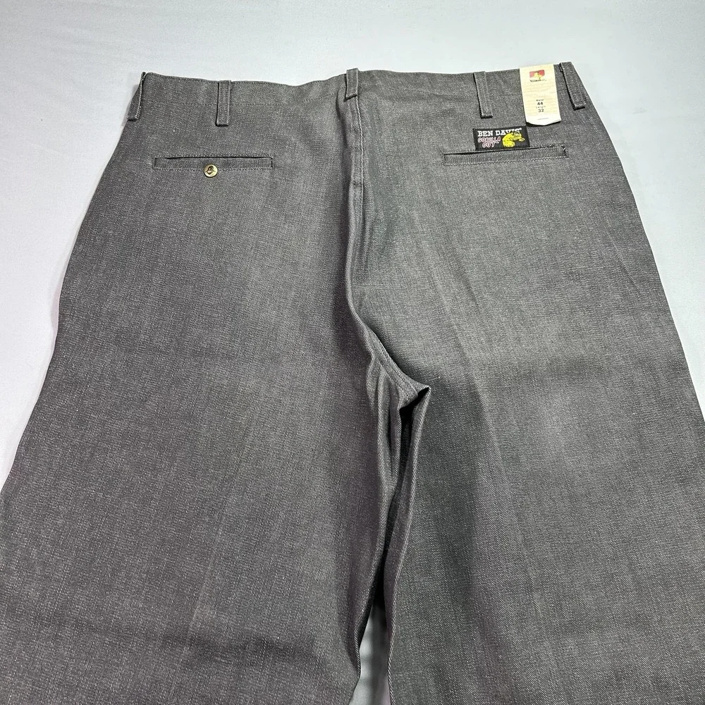 NEW Ben Davis Gorilla Cut Pants Mens 44x34‎ Gray Workwear Wide Leg Cotton USA